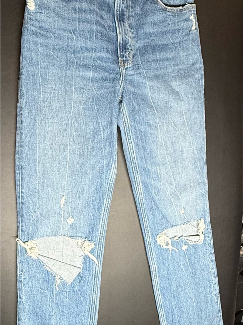 Abercrombie & Fitch Light Blue Wide Leg Jeans - Picture 3 of 5